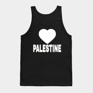 🤍 PALESTINE - White - Front Tank Top